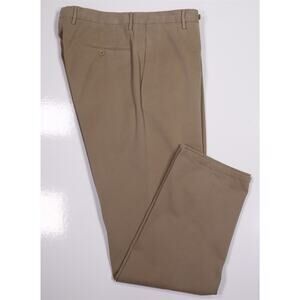Incotex Winter Khaki Tan Cotton Flat Front Chino Pants 32x30